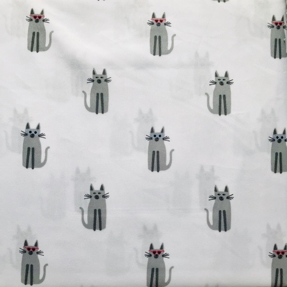 Cynthia Rowley Bedding Cynthia Rowley Gray Sketch Kitty Cat Queen